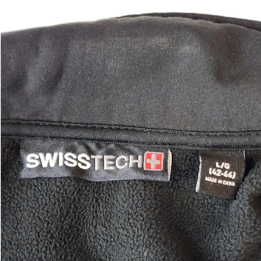 SwissTech‎ Men Jacket L Greystone Full Zip Fleece Knit Hybrid Outdoor Techwear